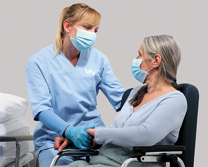 Female Client in Wheelchair PPE